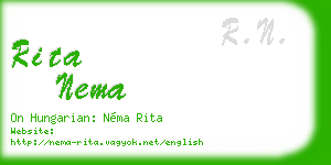 rita nema business card