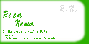 rita nema business card